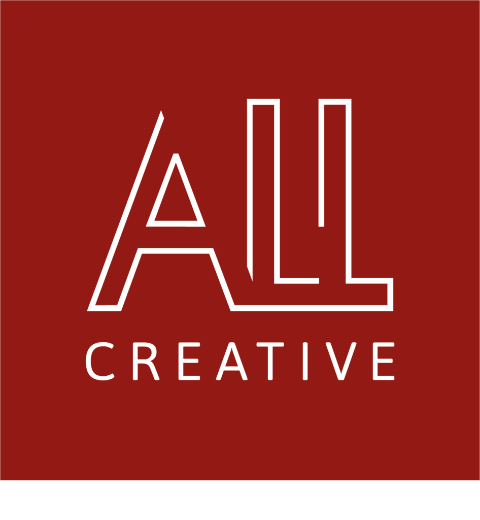 All Creative logo white underliner